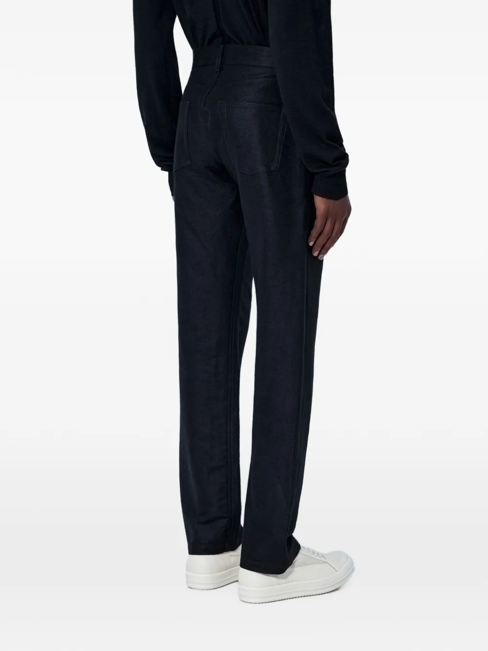 Rick Owens Straight jeans met riemlussen Zwart