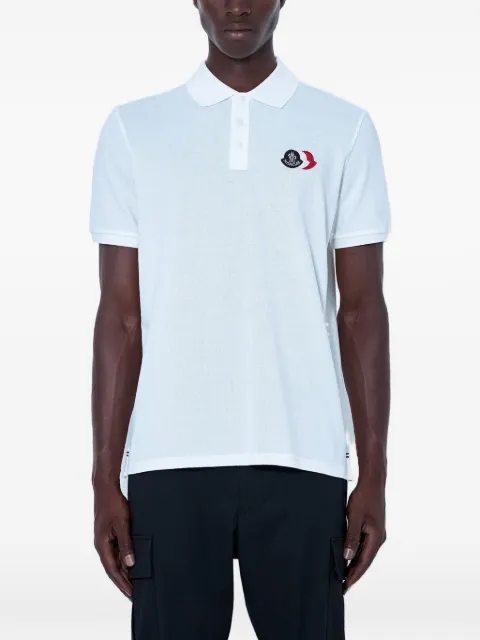 Moncler logo-patch piqué polo shirt