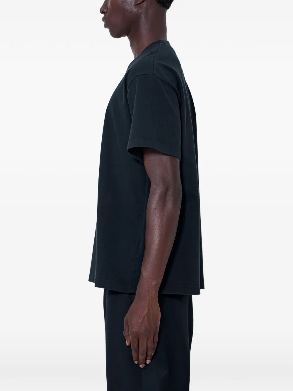 Prada T-shirt met korte mouwen en logo-patroon Zwart