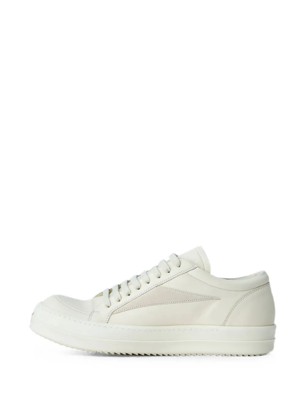 Rick Owens Retro lace-up leather sneakers Beige