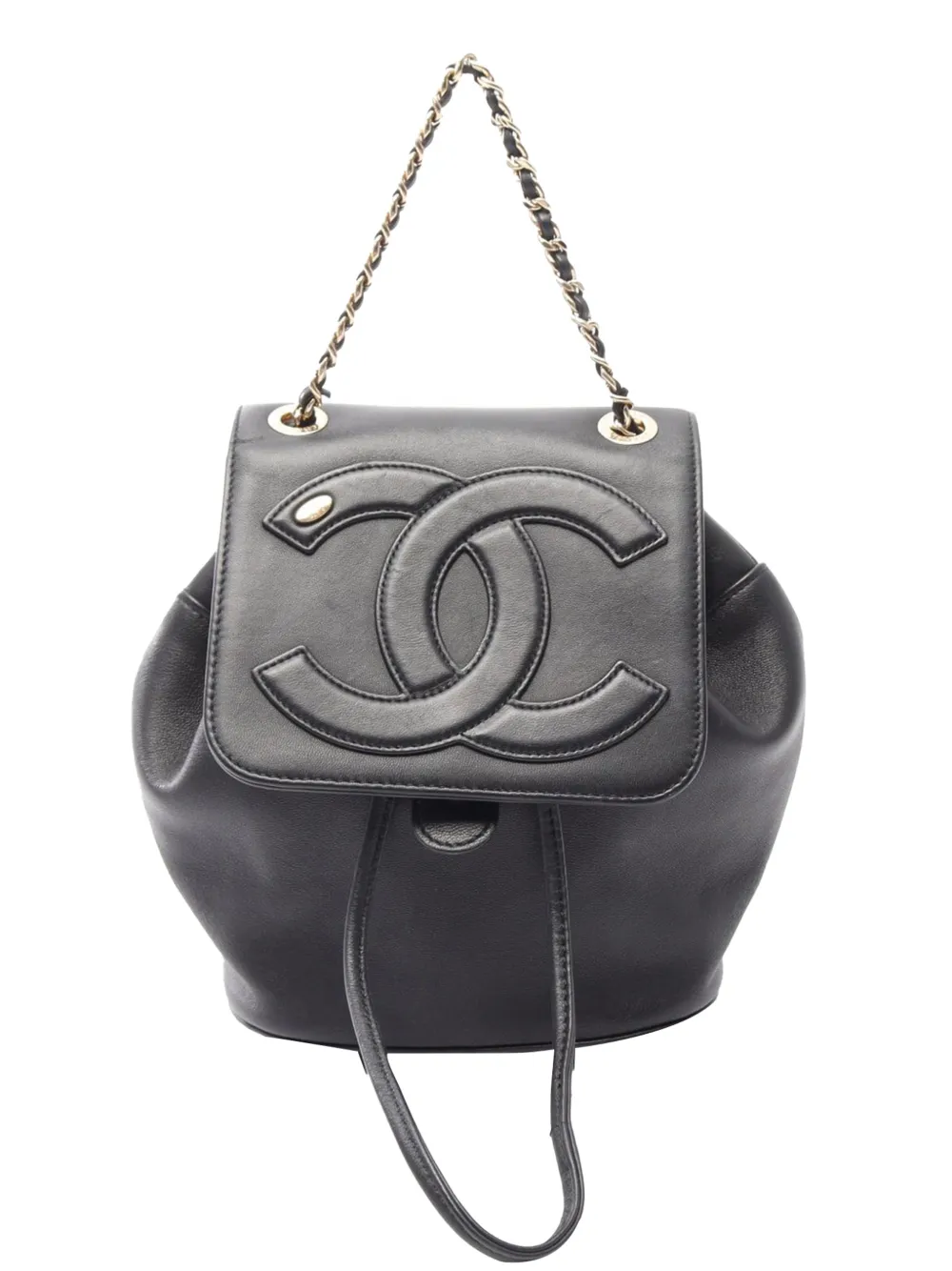 CHANEL Pre-Owned 2019 Lambskin CC Mania backpack - Black