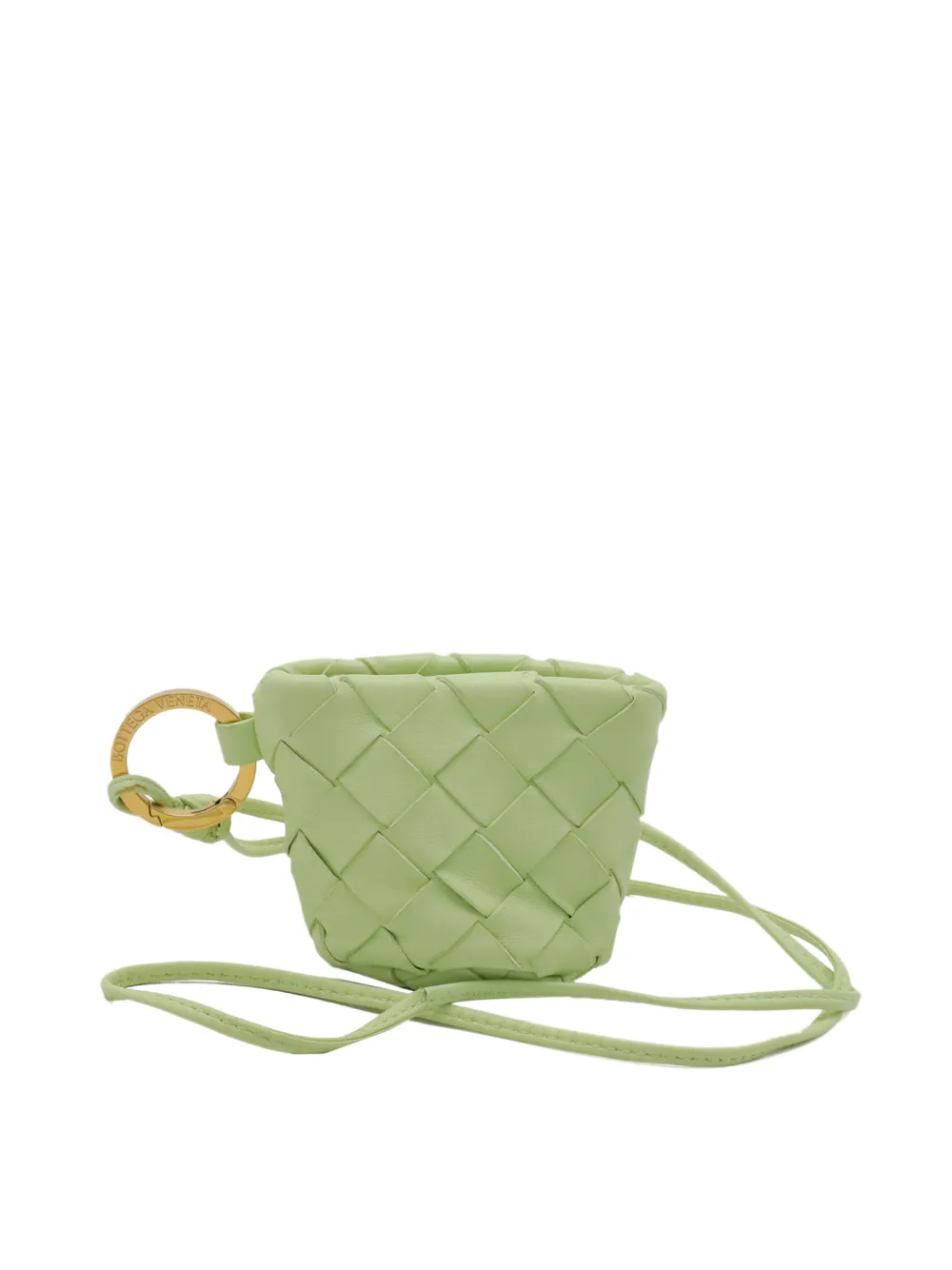 Bottega Veneta Pre-Owned 2012-2026 Nappa Intrecciato Cup with Strap coin pouch - Grün