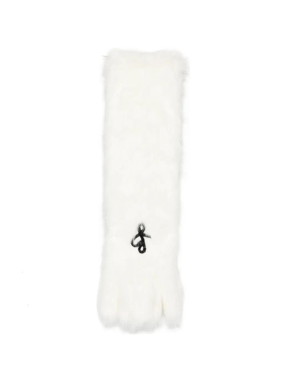 Ruslan Baginskiy logo-embroidered faux-fur scarf