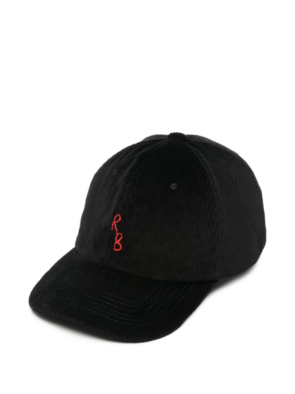 Ruslan Baginskiy logo-embroidered corduroy baseball cap - Nero