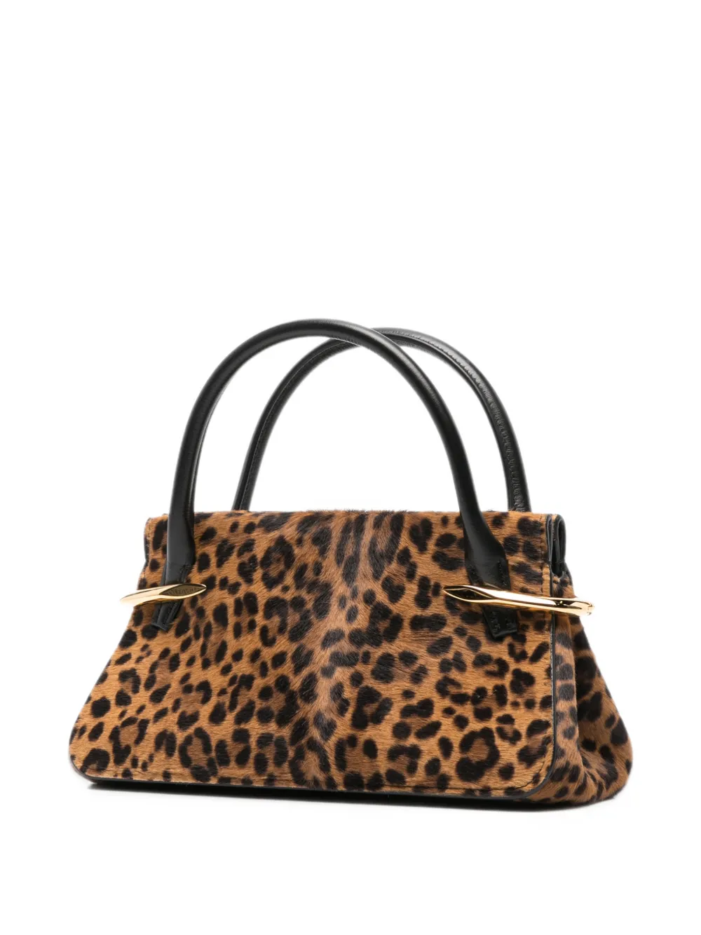 Givenchy Pinch mini-tas met luipaard-print en handvat Bruin