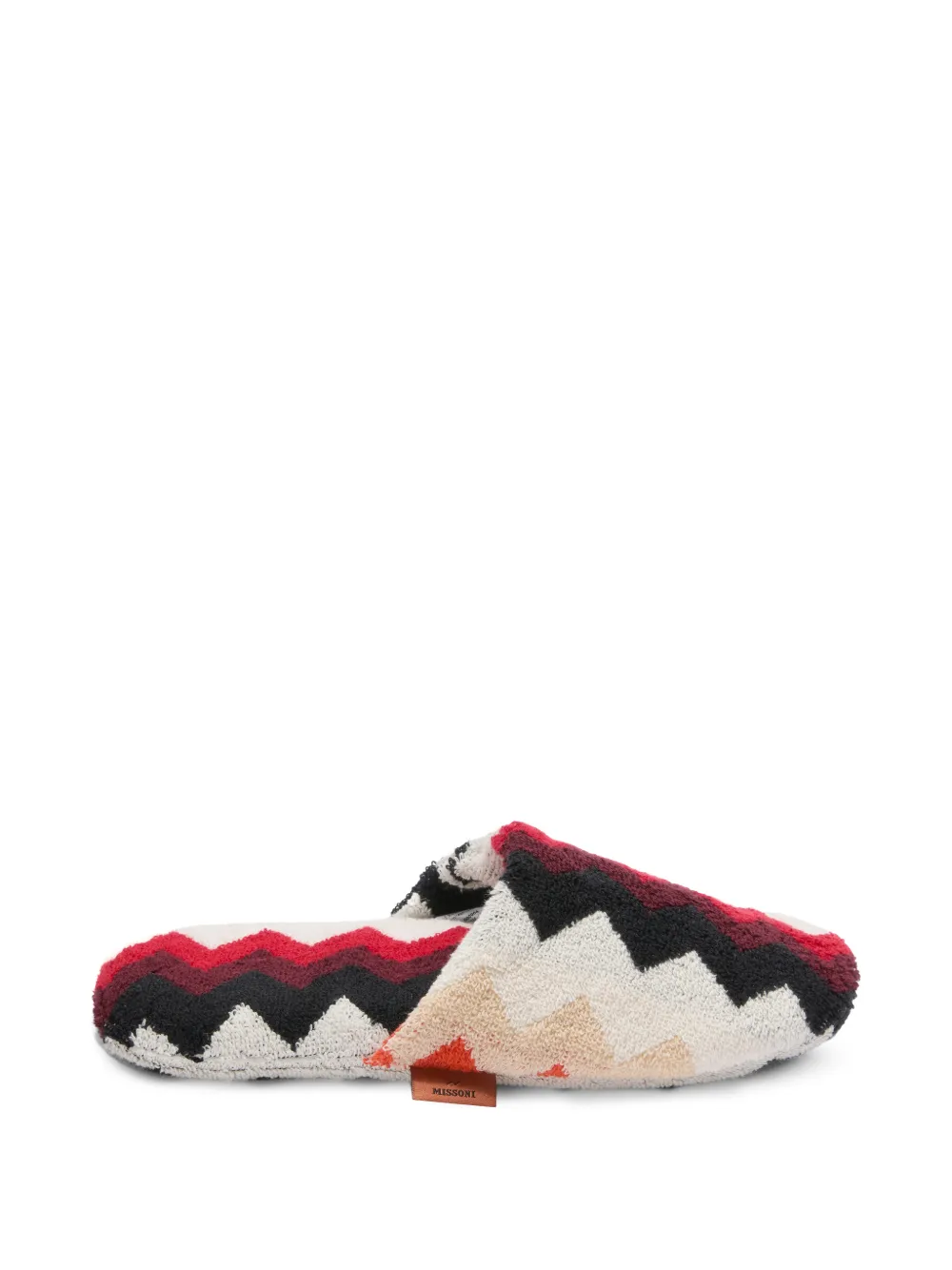 Missoni Home Slippers con motivo a zigzag - Rosso