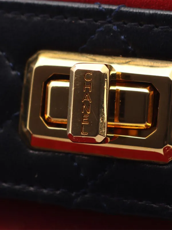CHANEL Pre-Owned 1989-1991 ラムスキン マドモアゼル ターンロック