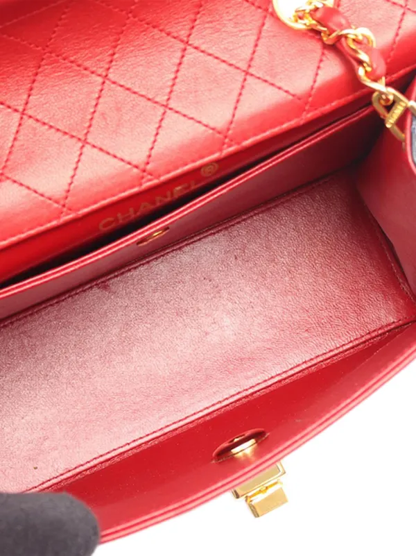 CHANEL Pre-Owned 1989-1991 ラムスキン マドモアゼル ターンロック