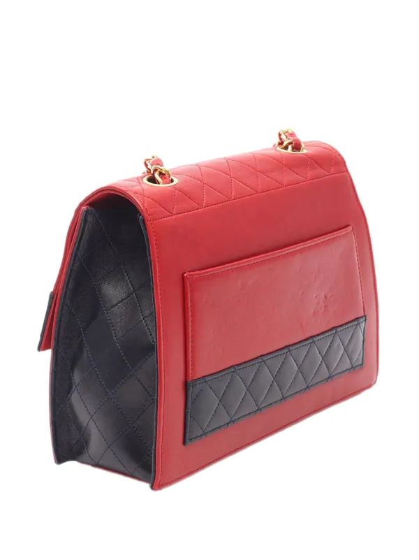 CHANEL Pre-Owned 1989-1991 ラムスキン マドモアゼル ターンロック