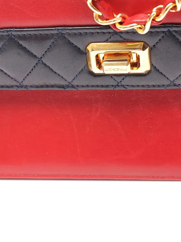 CHANEL Pre-Owned 1989-1991 ラムスキン マドモアゼル ターンロック