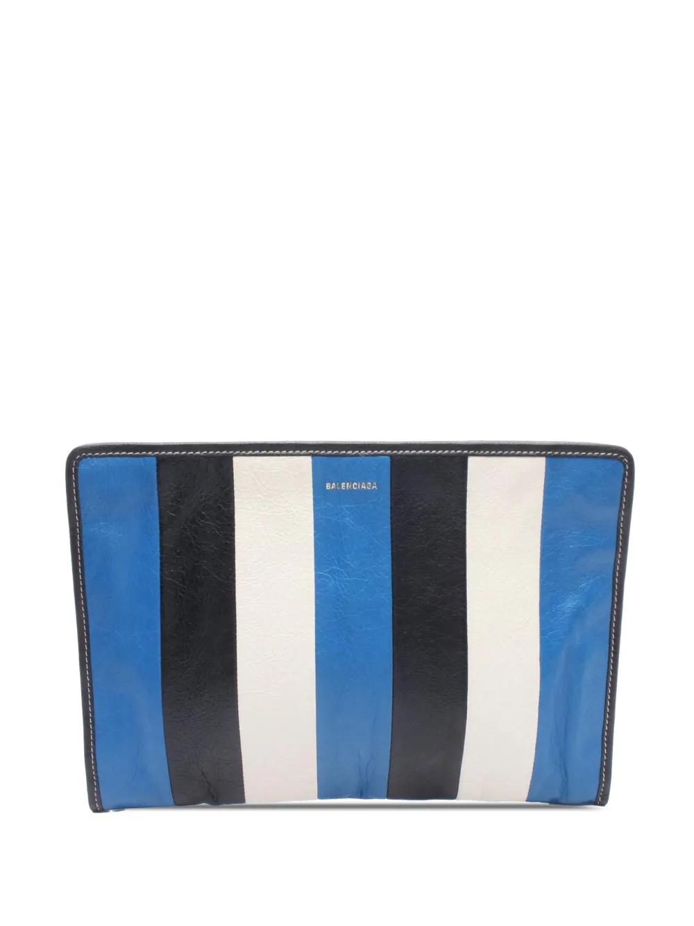 Balenciaga Pre-Owned 2018-2026 Lambskin Bazar clutch bag - Blau