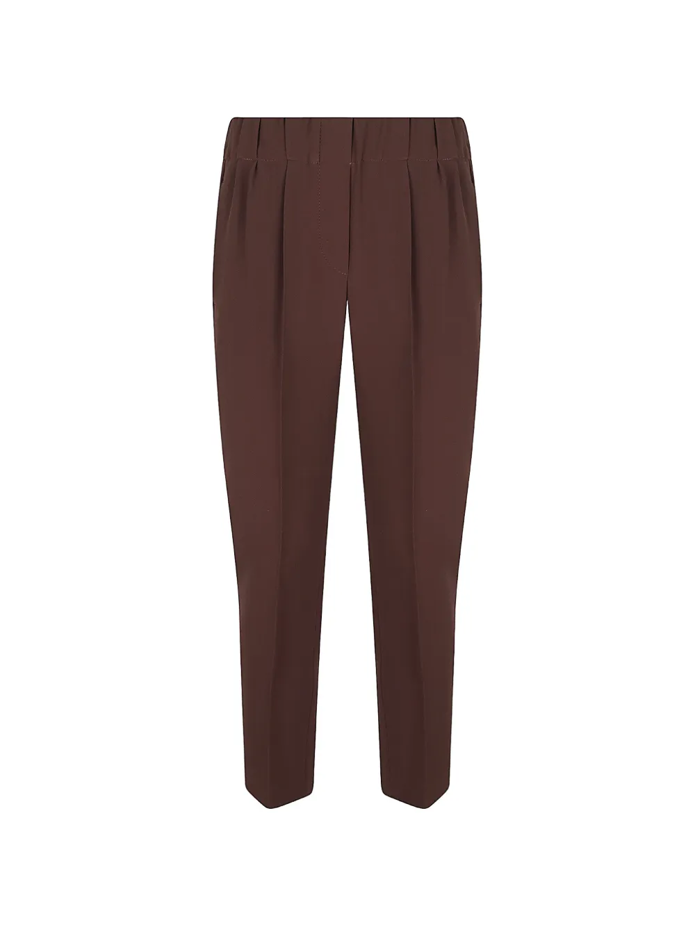 Brunello Cucinelli pleated tapered trousers - Marrone