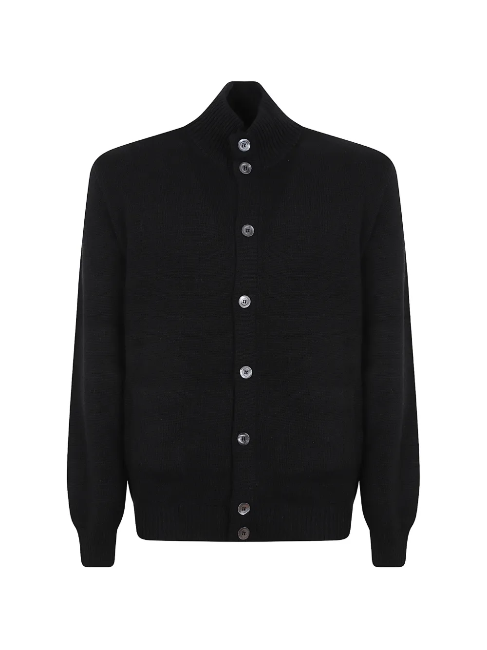 Cruciani high-neck buttoned knit cardigan