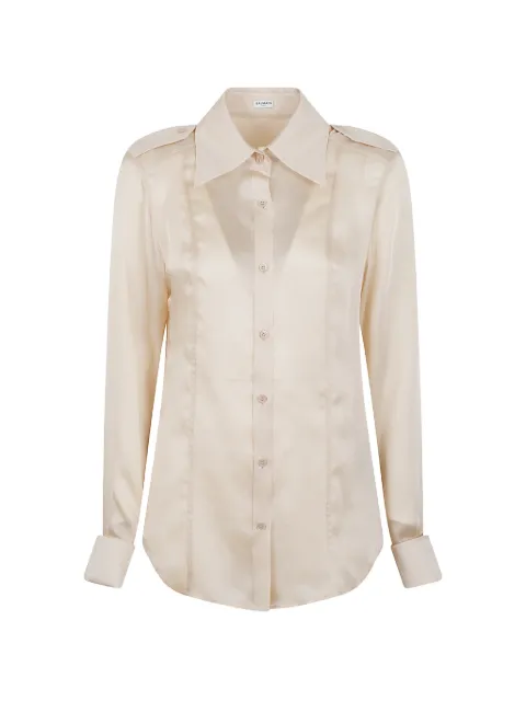Balmain epaulette-detail buttoned shirt