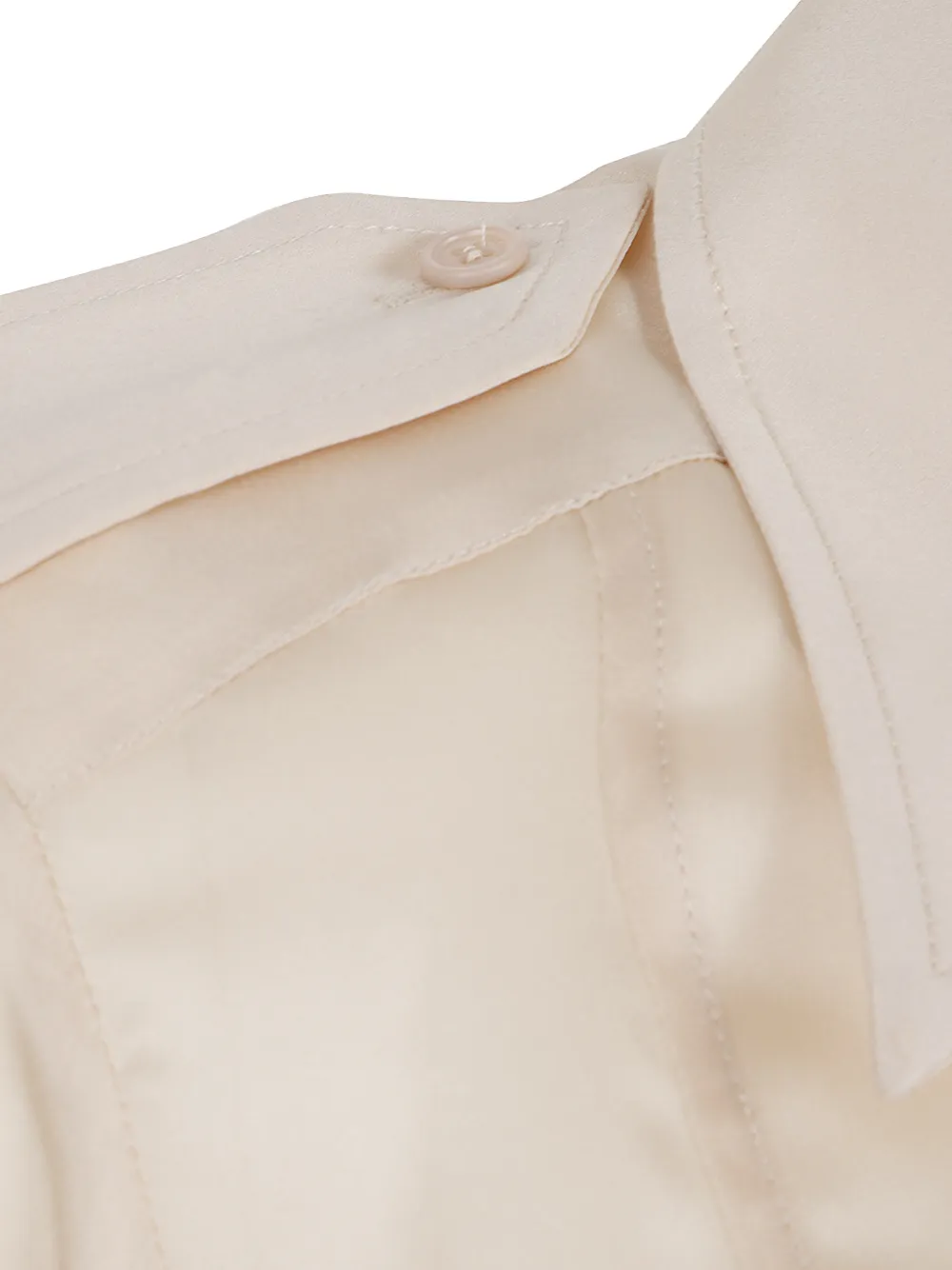 Balmain epaulette-detail buttoned shirt Beige