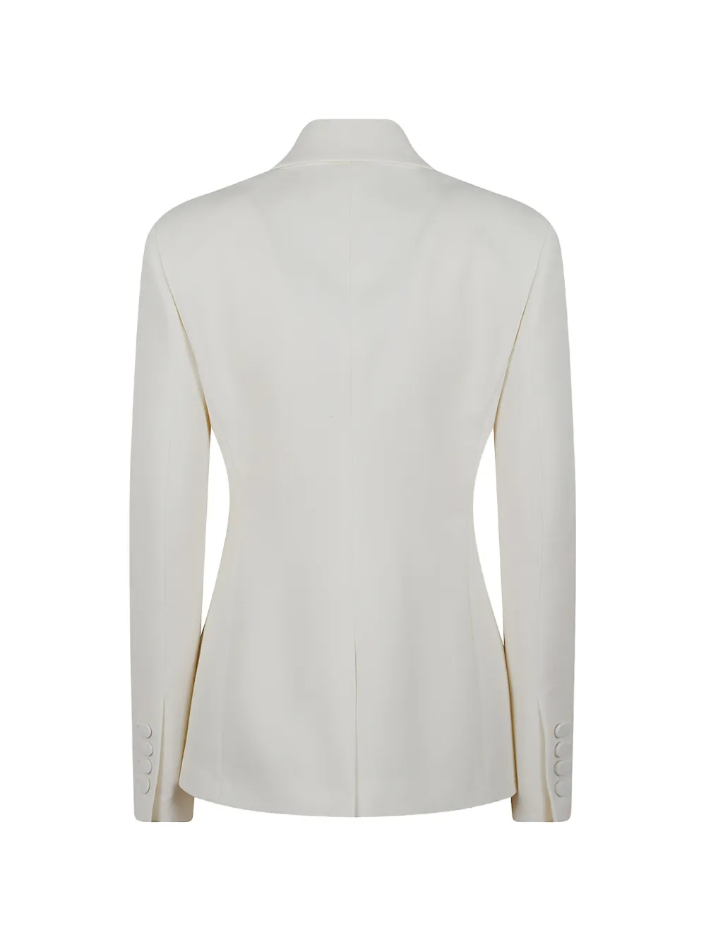 THE ANDAMANE Bianca peak-lapel single-breasted blazer Wit