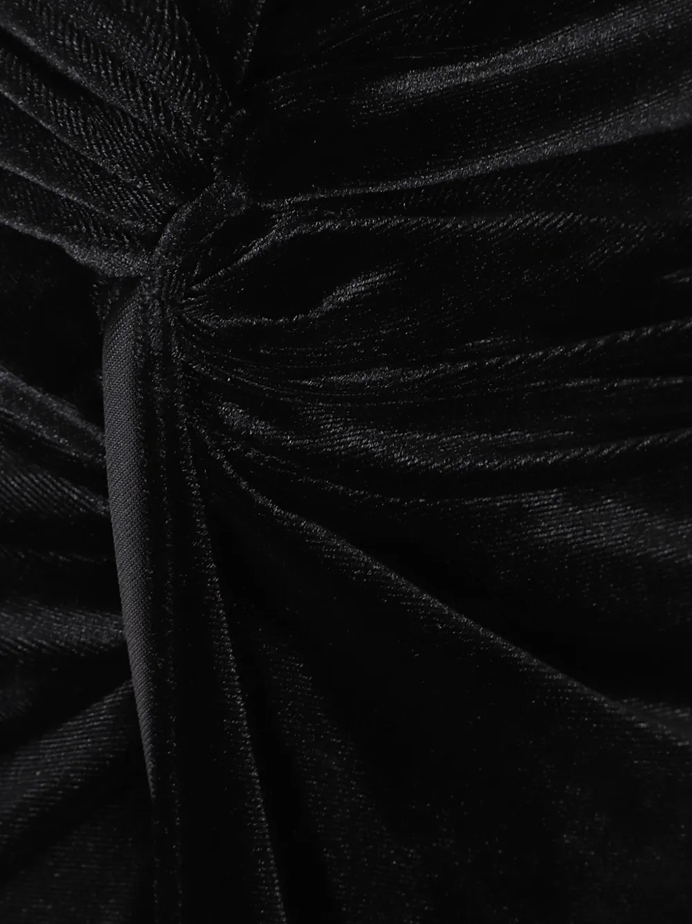 THE ANDAMANE knot-detail gathered maxi skirt Zwart