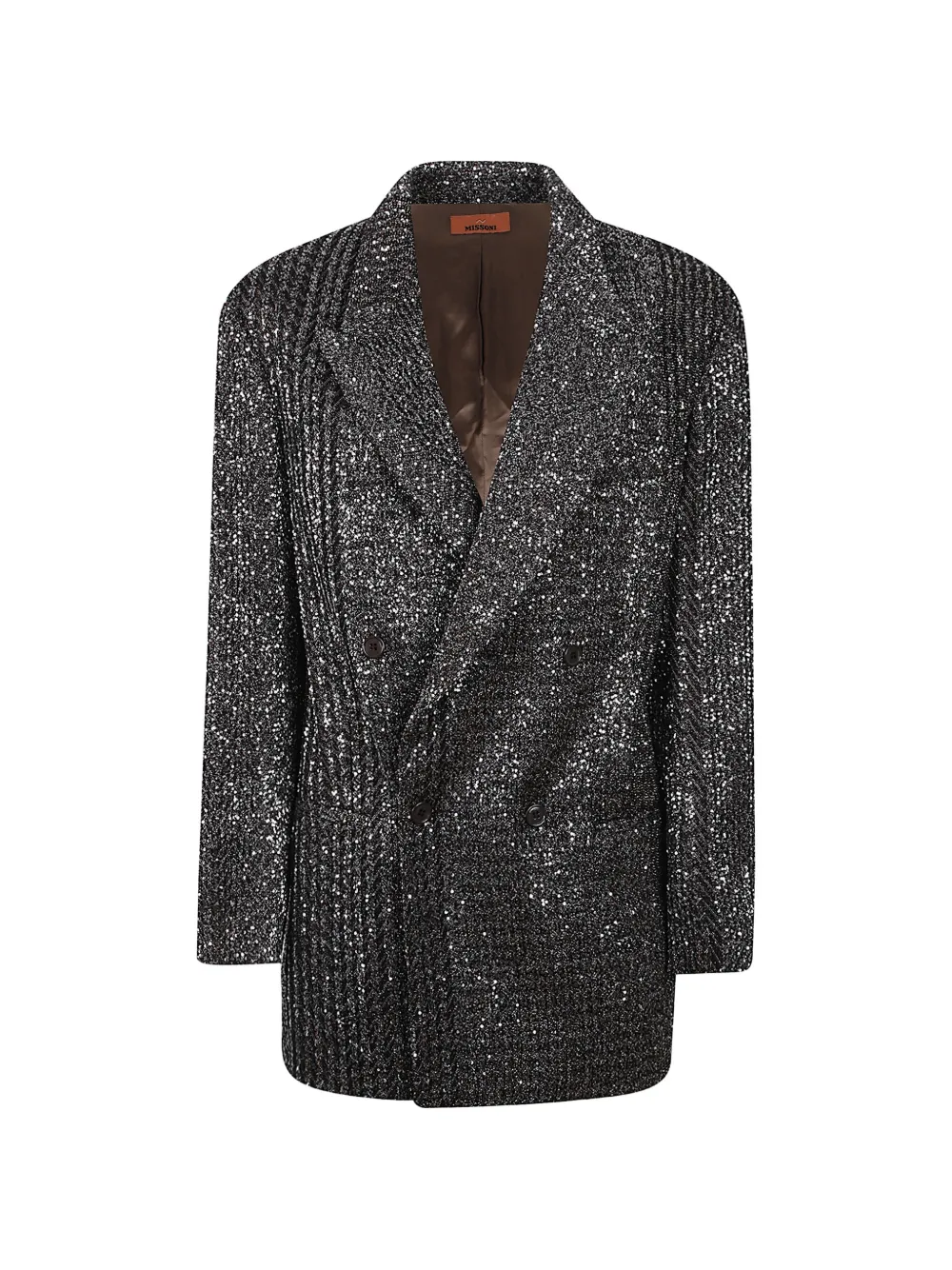 Missoni sequin-embellished double-breasted jacket - Grau