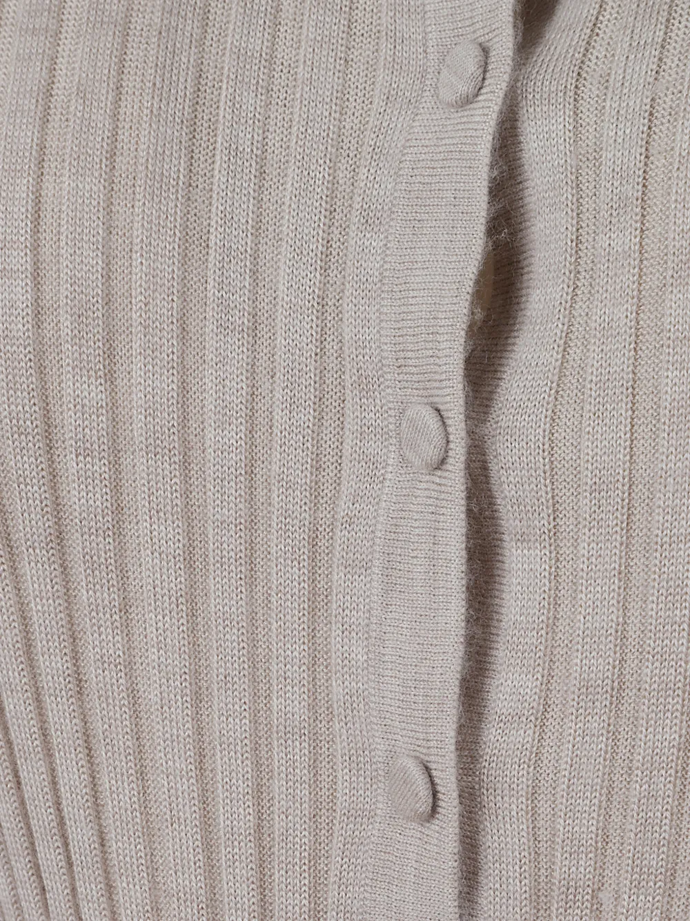 Gabriela Hearst Ribgebreide maxi-jurk met korte mouwen Beige