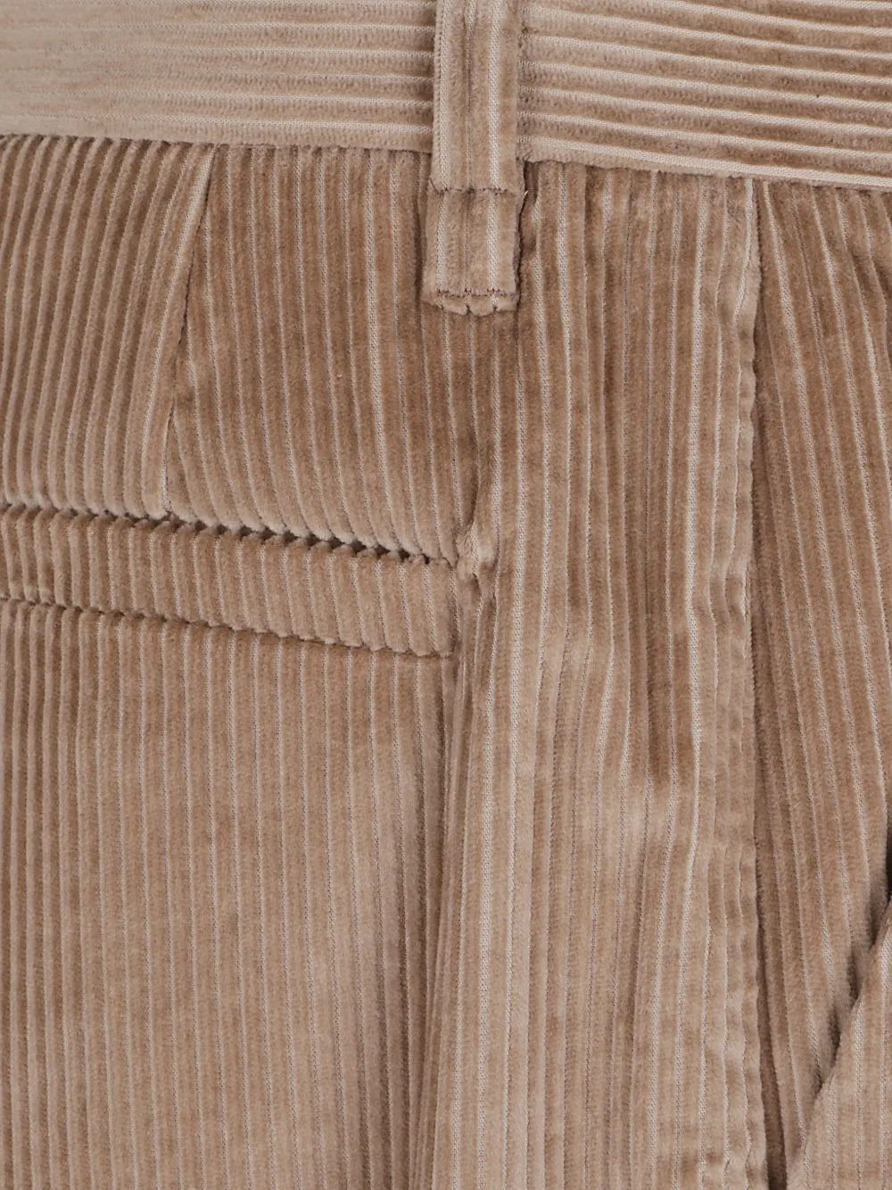 Brunello Cucinelli corduroy-textured turned-up trousers Bruin