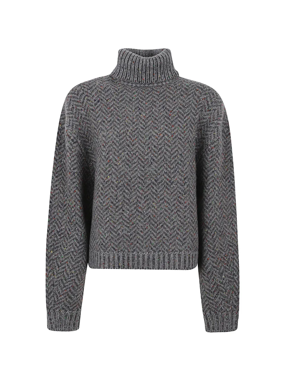 Gabriela Hearst Courtney herringbone-knit roll-neck sweater - Grey