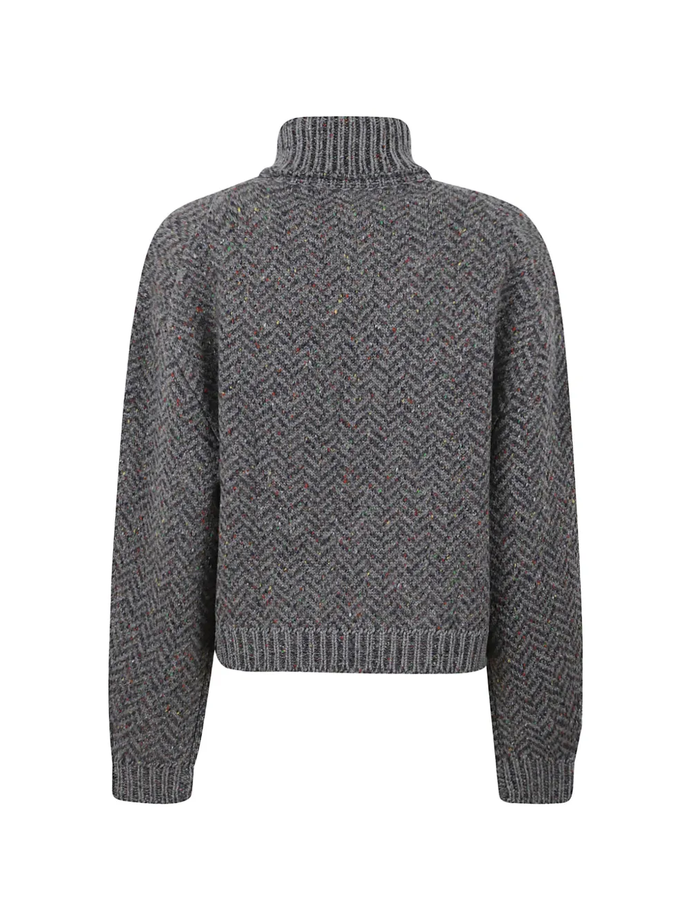 Gabriela Hearst Courtney herringbone-knit roll-neck sweater Grijs