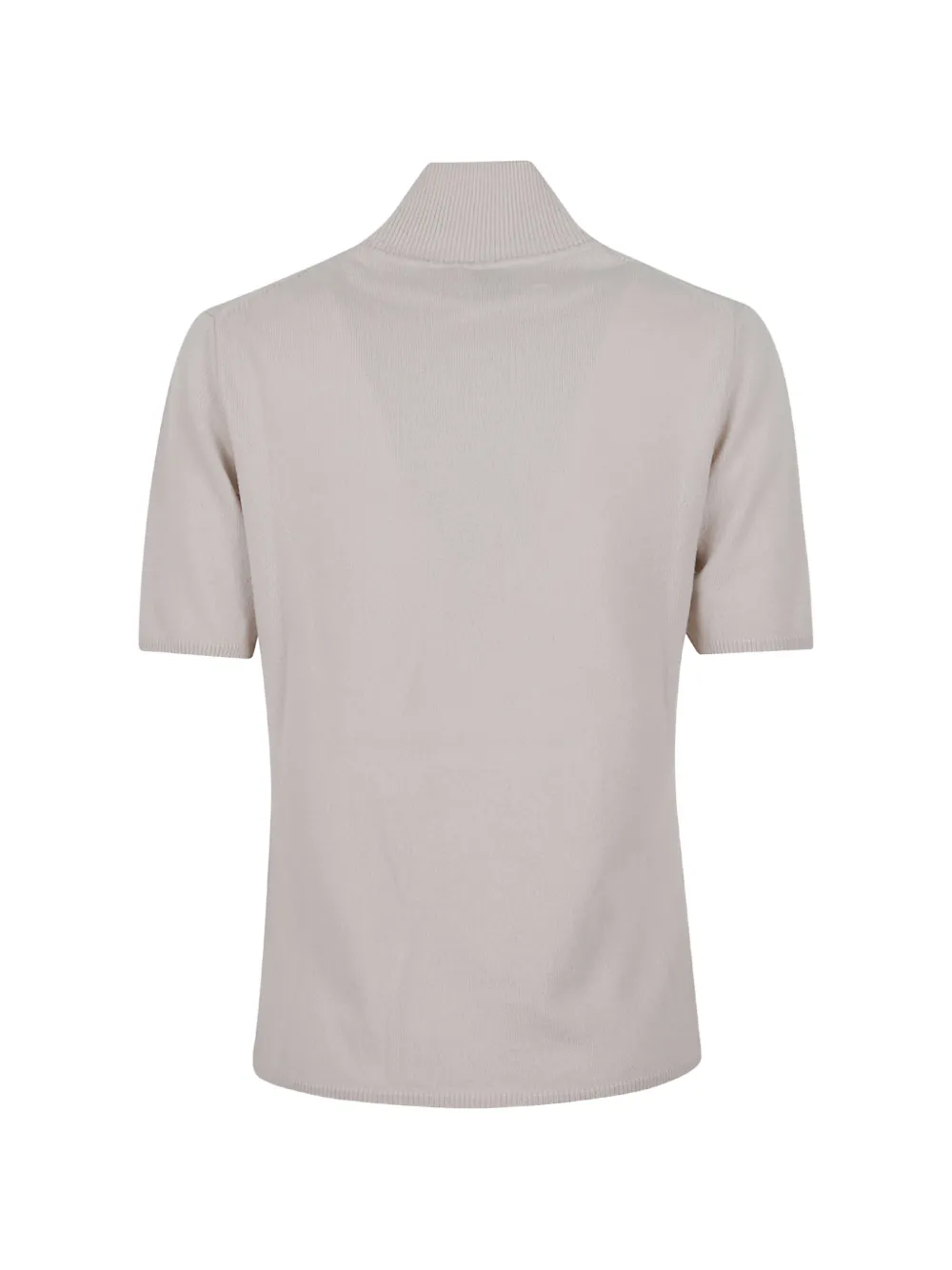 Allude short-sleeve high-neck sweater Beige