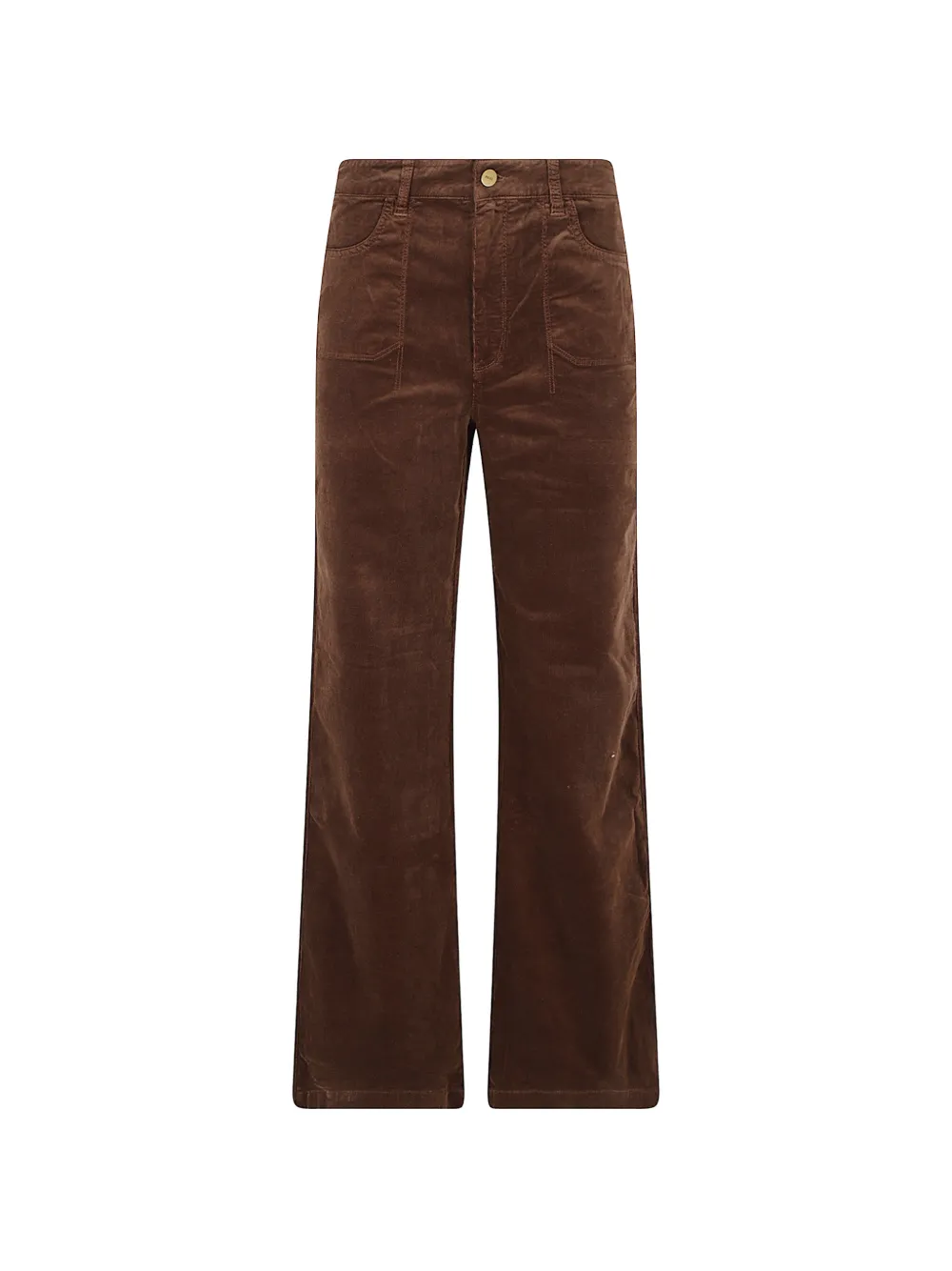 PAIGE Anessa corduroy wide-leg jeans - Marrone