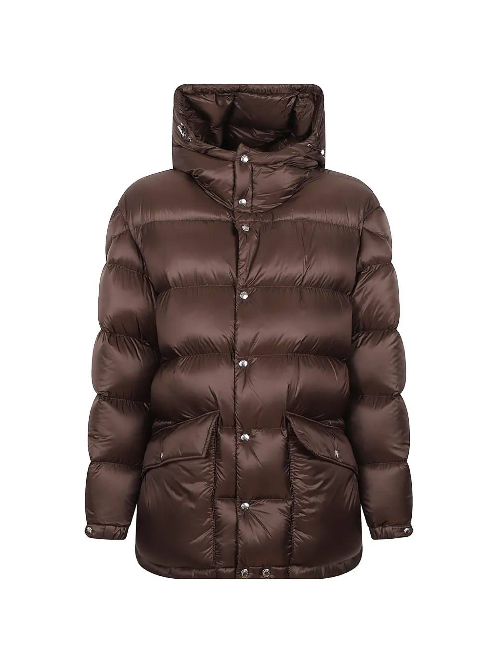 Moncler quilted hooded coat Bruin