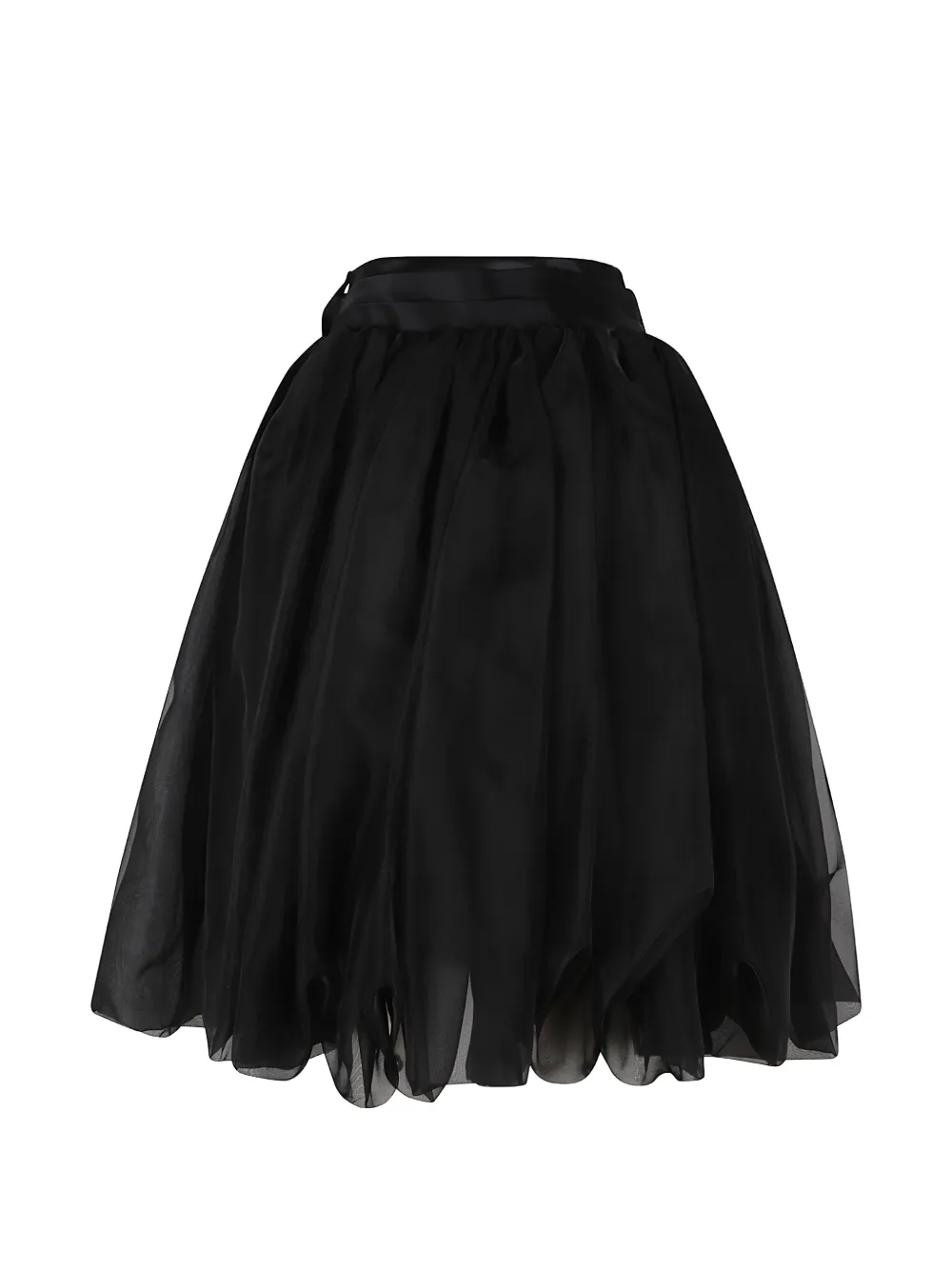 Ermanno Scervino pleated organza skirt Zwart