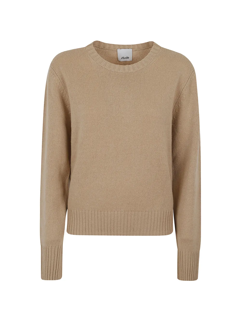 Allude crew-neck ribbed-trim sweater