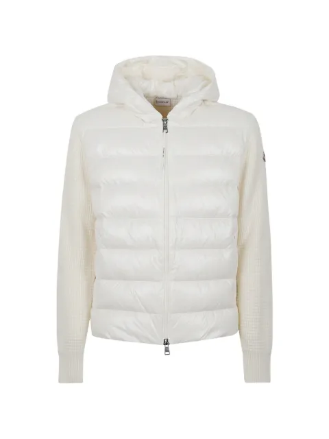 Moncler padded waffle-knit hoodie