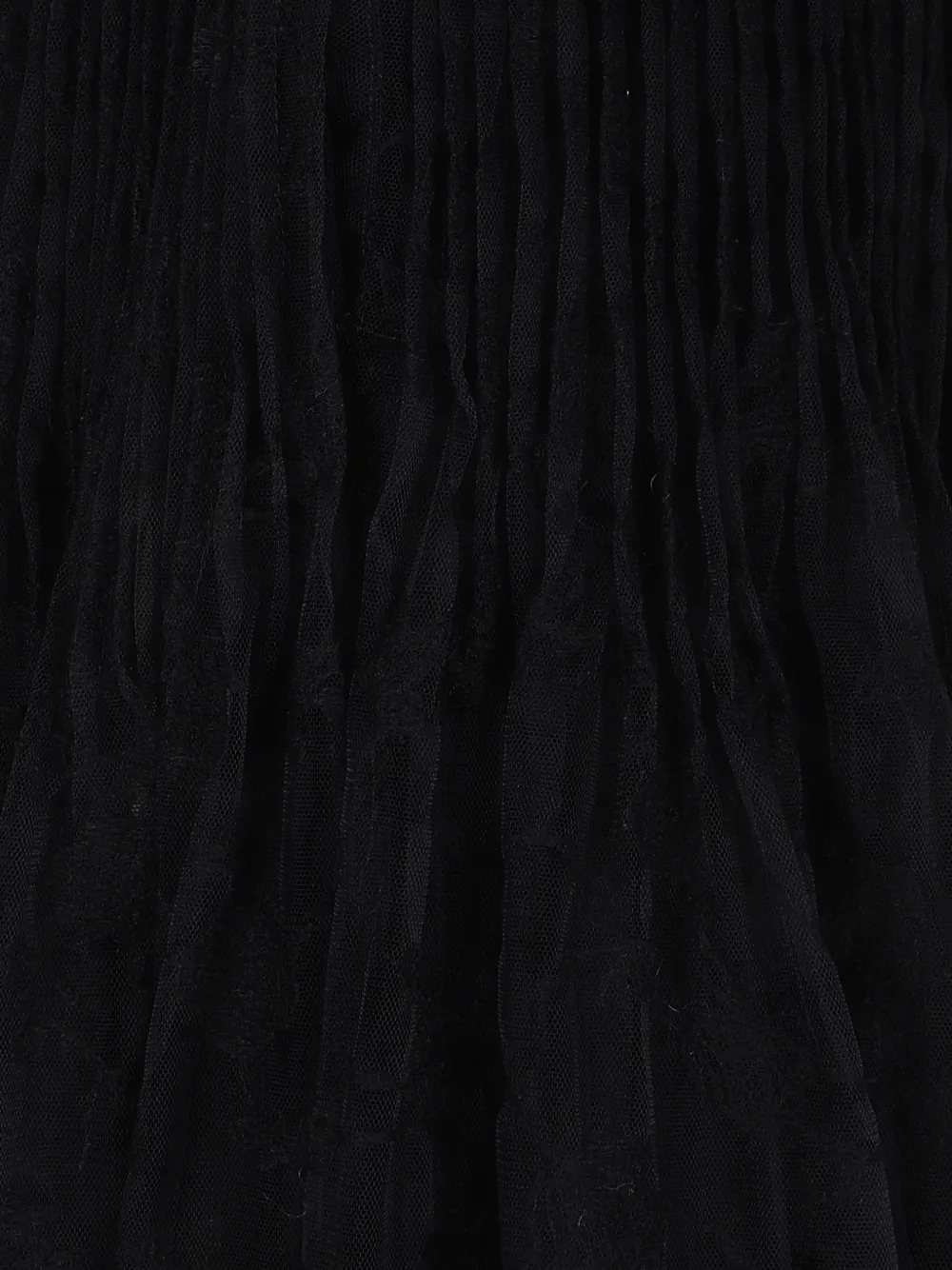 Ermanno Scervino pleated lace midi skirt Zwart