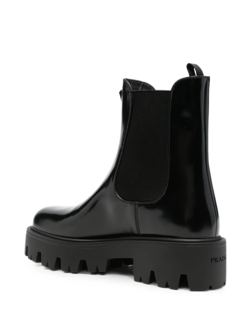 Prada logo-plaque chelsea boots Zwart