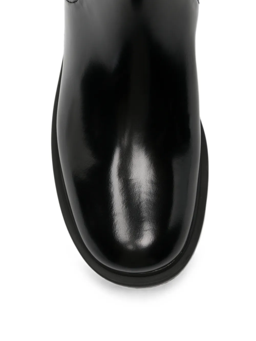 Prada logo-plaque chelsea boots Zwart