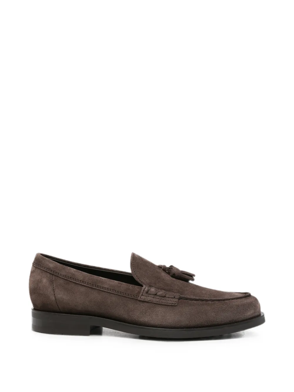 Tod's tassel-detail suede loafers - Marrone