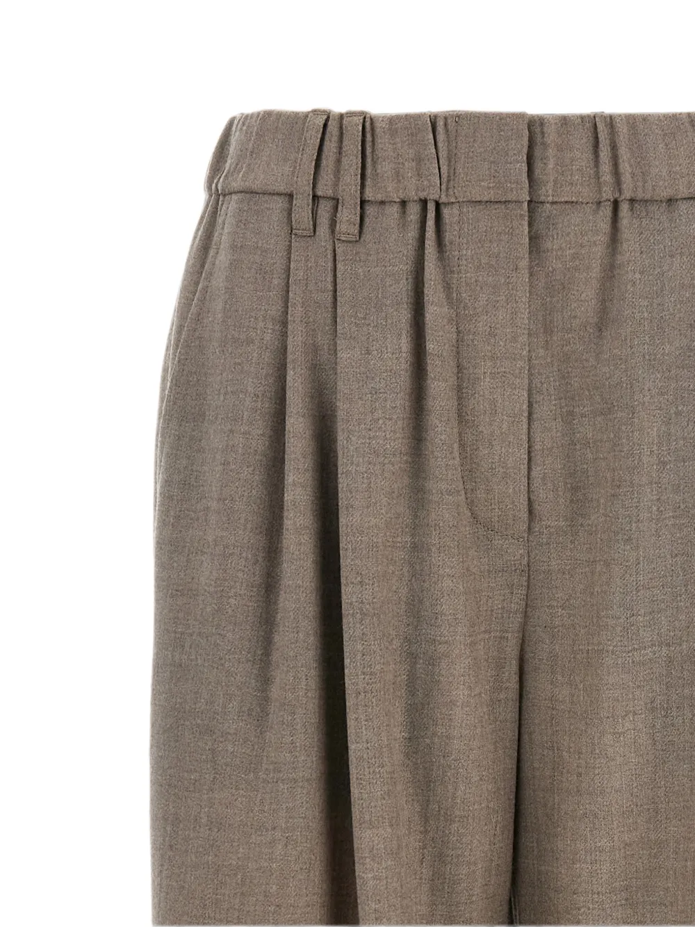 Brunello Cucinelli pleated wide-leg trousers Beige