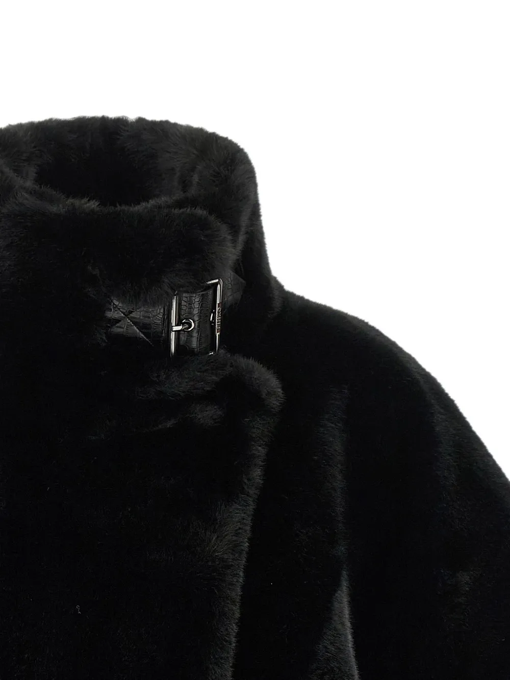 PINKO Cape met hoge hals en gespsluiting Zwart
