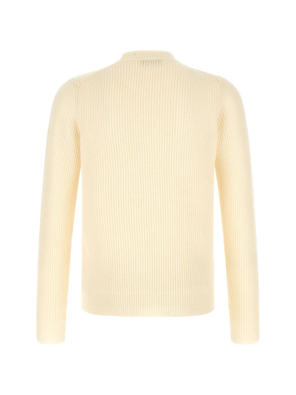 Zanone Geribbelde trui van scheerwol Beige