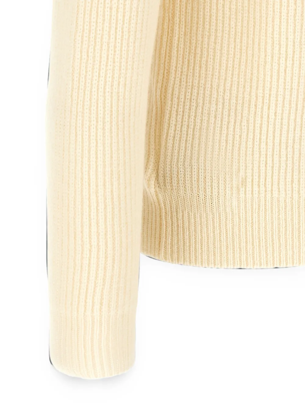 Zanone Geribbelde trui van scheerwol Beige