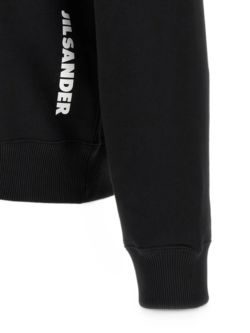 Jil Sander Hoodie met logoprint en trekkoord Zwart