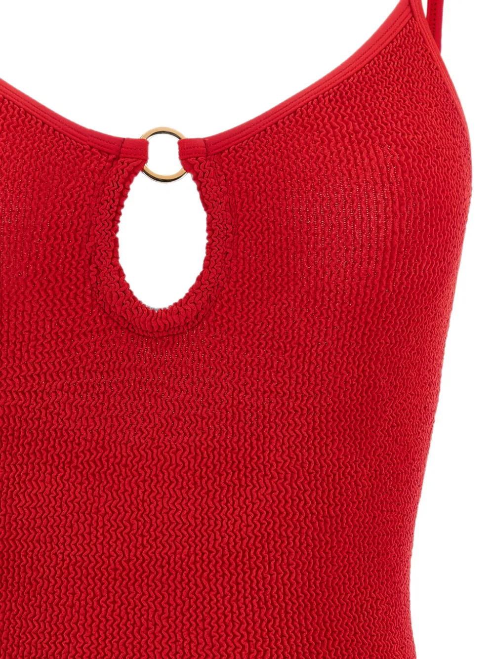Hunza G Toni badpak met ring-detail Rood