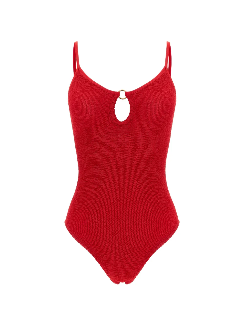 Hunza G Toni Ring-detail Swimsuit In Red
