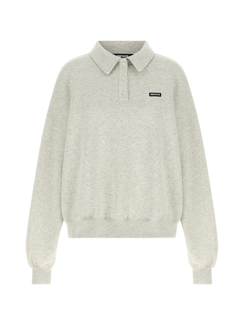 ROTATE BIRGER CHRISTENSEN balloon-sleeve polo top - Grigio