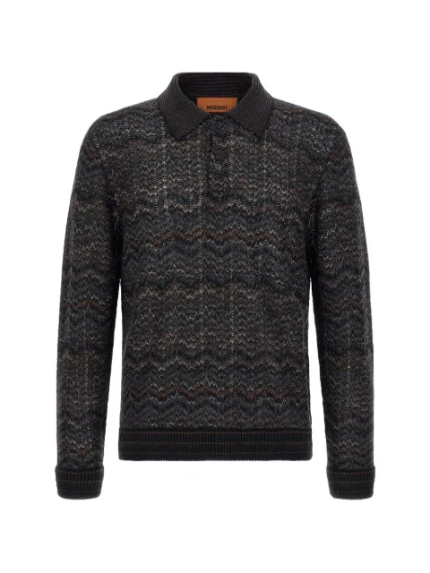 Missoni Camisa polo de tricô chevron