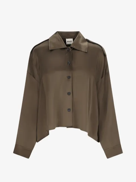 KHAITE camisa Bodine con charreteras