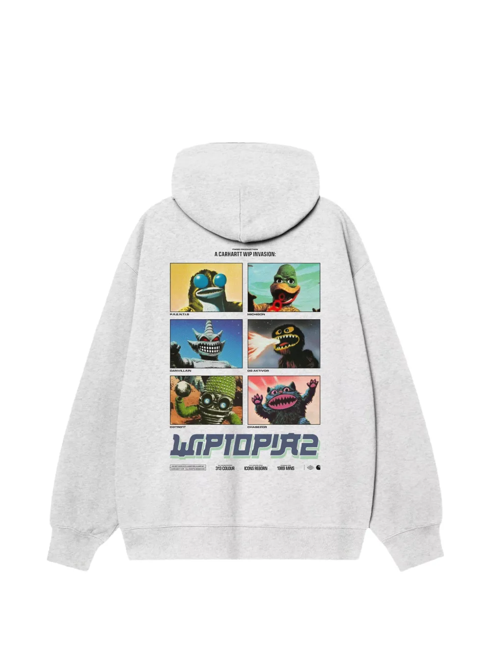 Carhartt WIP Wiptopia hoodie met grafische print Grijs