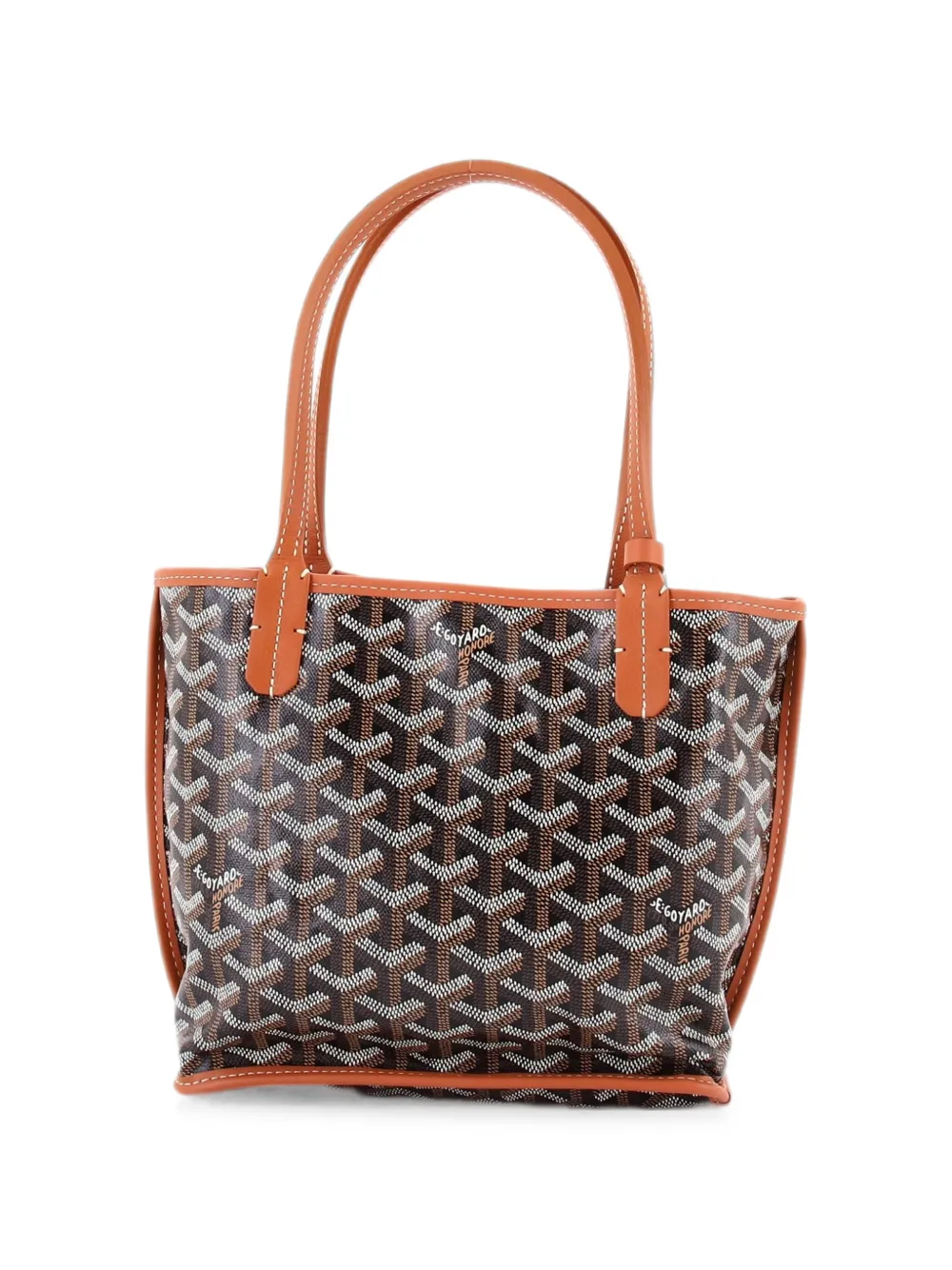 Goyard Pre-Owned Borsa a tracolla Anjou mini reversibile in tela cerata - Marrone