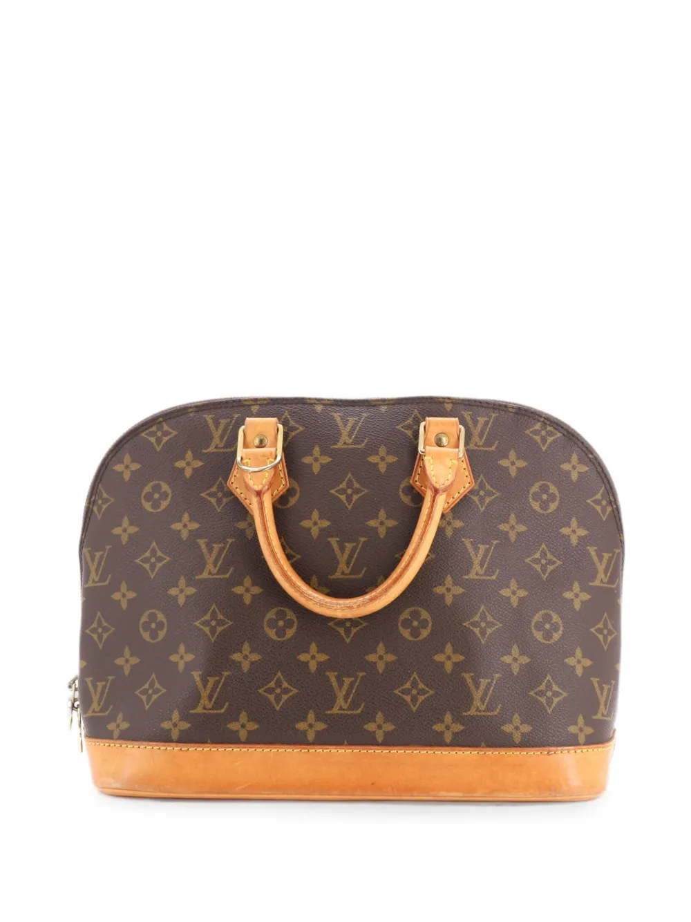 Pre-owned Louis Vuitton Alma Handbag Monogram Canvas Pm Satchel In Brown