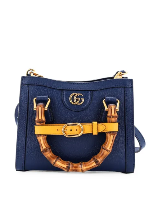 Gucci Pre-Owned Diana NM Bamboo Handle Tote Leather Mini crossbody bag